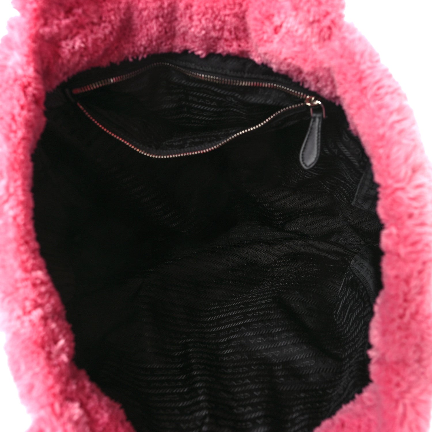 Prada Terry Cloth Tote Bag Petalo Black 5 of 9