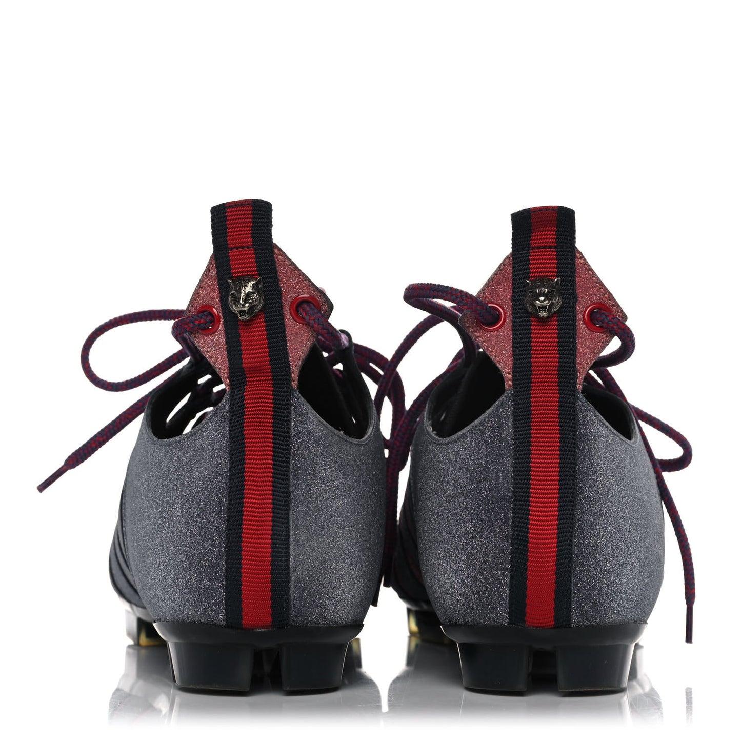 Nappa Sparkle Feline Web Titan Lace Up Sneakers 8.5 Caspian Rosso