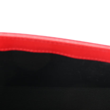 Saint Laurent Grain De Poudre Classic Monogram Cassandre Clutch Red 5 of 7