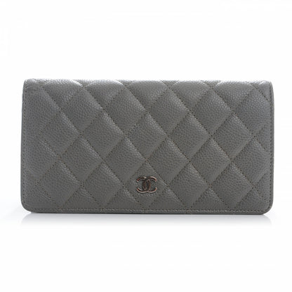 Chanel Caviar Quilted Yen Wallet Grey 1 of 7