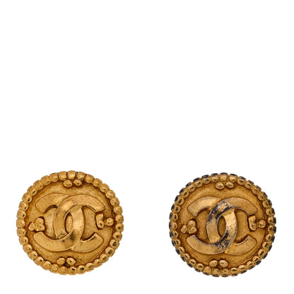Chanel Round CC Clip On Earrings Gold 1 of 5