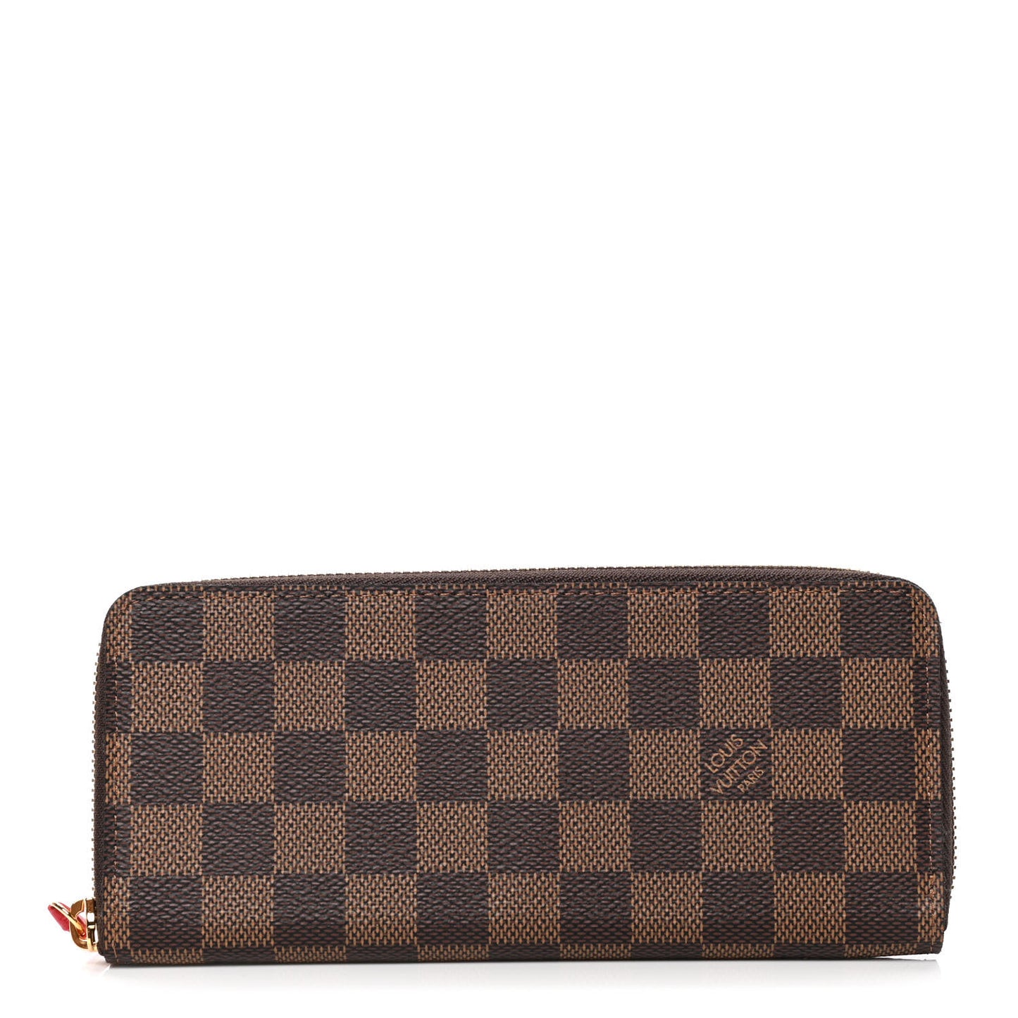 Damier Ebene Clemence Wallet Cherry