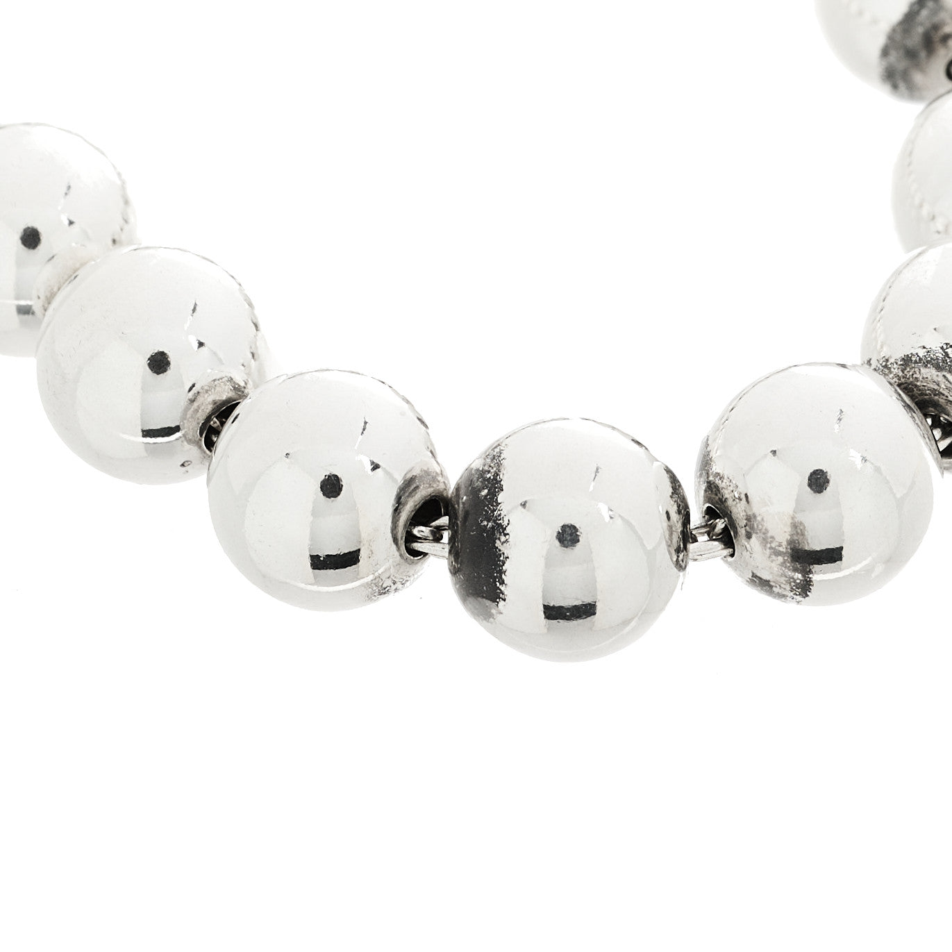 Tiffany Sterling Silver 10mm HardWear Ball Bracelet 5 of 5