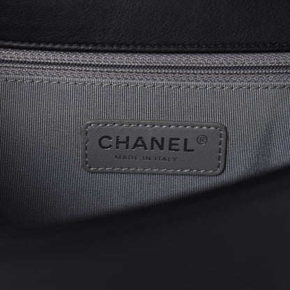 Chanel Lambskin Chevron Quilted New Medium Boy Flap Black 8 of 10