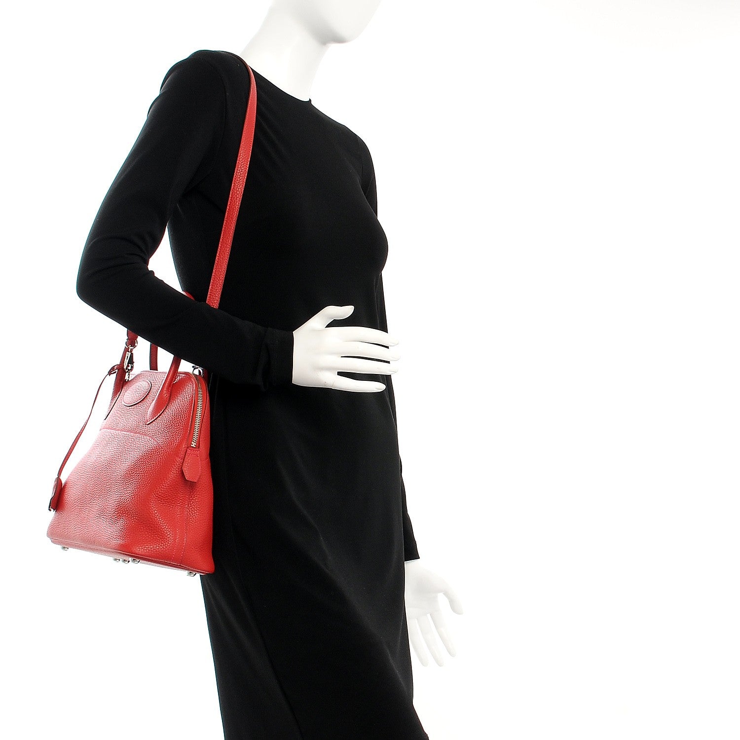 Hermes Taurillon Clemence Bolide 31 Rouge Casaque 2 of 9