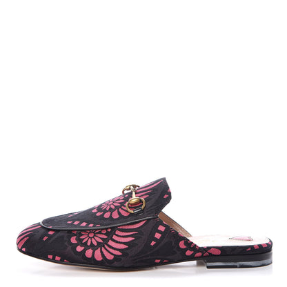 Gucci Jacquard Floral Womens Princetown Slippers 36 Pink 1 of 8