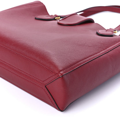Gucci New Sakai Calfskin Lux Small Dahlia Tote New Cherry Red 14 of 14