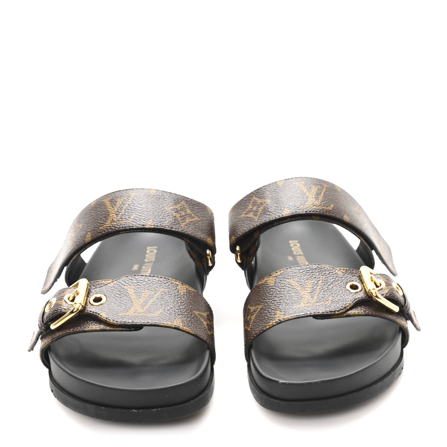 Louis Vuitton Monogram Bom Dia Mule Sandals 36.5 Black 3 of 9