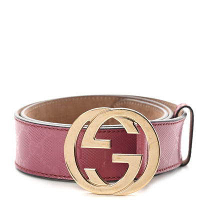 Gucci Imprime Monogram Interlocking G Belt 85 34 Pink 1 of 10