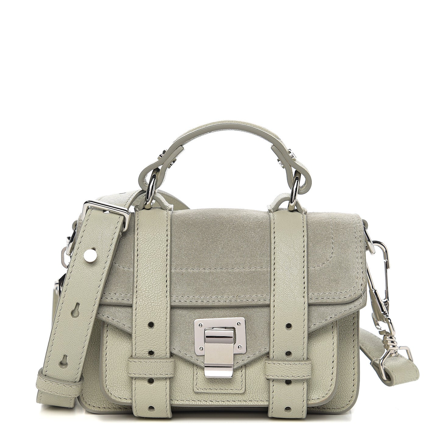 Suede Micro PS1 Satchel Celadon