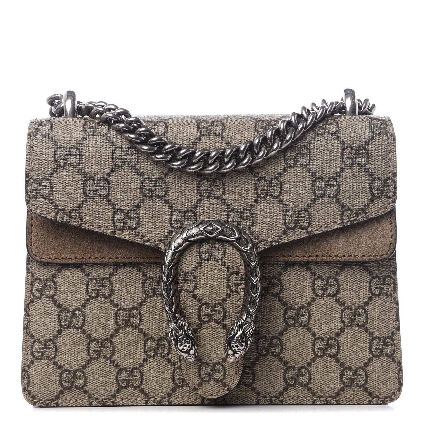 Gucci GG Supreme Monogram Mini Dionysus Shoulder Bag Taupe 1 of 8