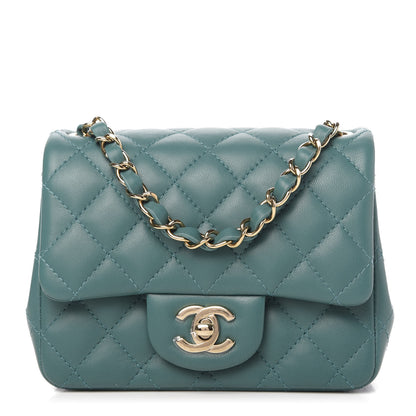 Chanel Lambskin Quilted Mini Square Flap Green 1 of 11