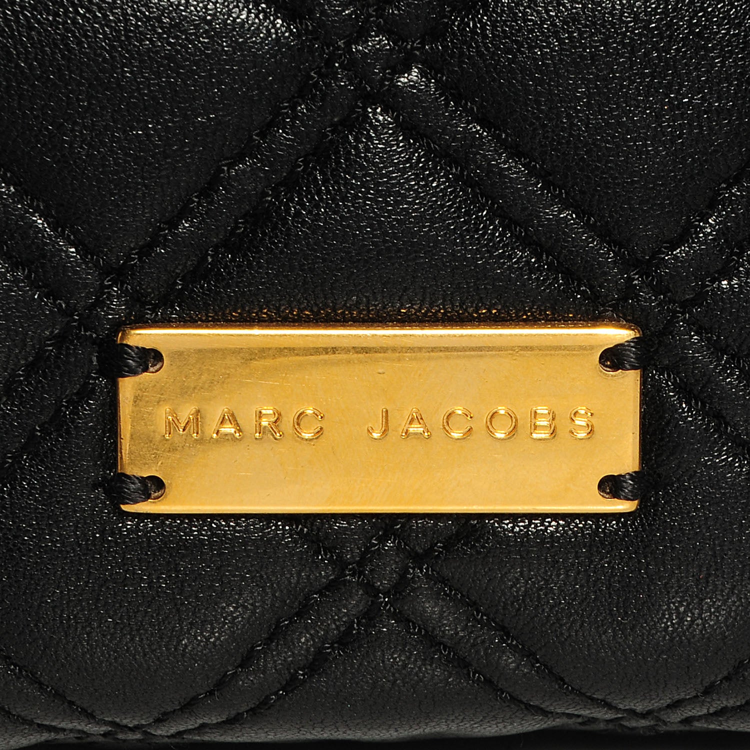 Marc Jacobs Lambskin Bow Quilting Single Black 10 of 10