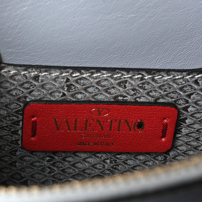 Valentino Garavani Snakeskin Rockstud No Limit Shoulder Bag Blue Multicolor 6 of 9