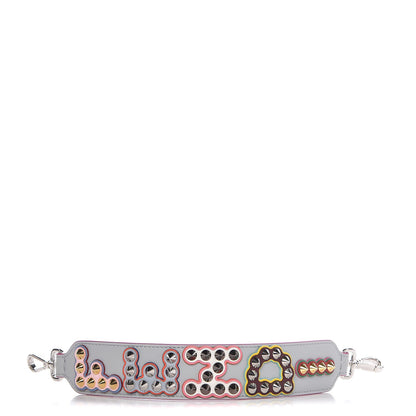 Fendi Vitello Century Fun Fair Metal Studded Mini Strap You Grigio Perla Multicolor 1 of 4