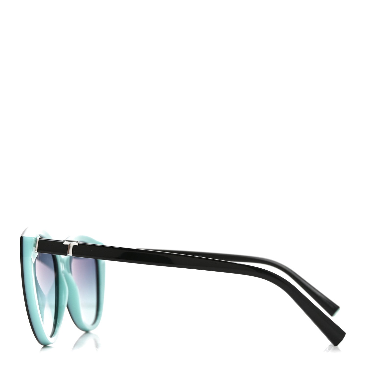 Tiffany Acetate Metal Cat Eye Sunglasses TF4251 Black Blue 3 of 7
