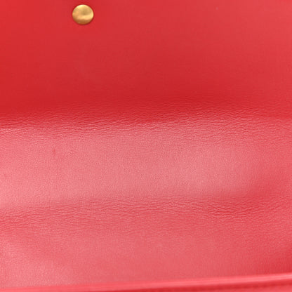 Gucci Calfskin Matelasse Mini GG Marmont Top Handle Shoulder Bag Hibiscus Red 11 of 12