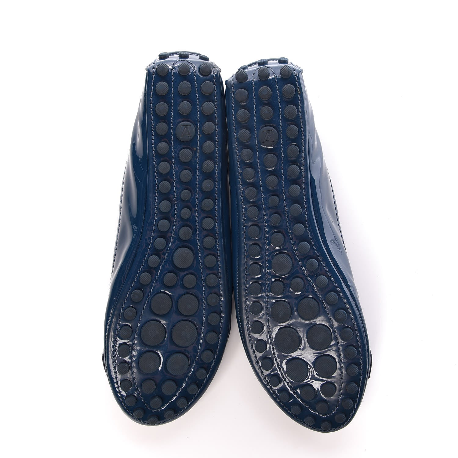 Louis Vuitton Patent Calfskin Oxford Ballerina Flats 37 Blue 7 of 13