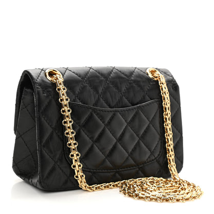 Chanel Aged Calfskin Quilted 2.55 Reissue Mini Flap Black 3 of 11