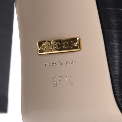 Gucci Malaga Kid Pearl Studded Vegas Platform Loafers 36.5 Black 15 of 16