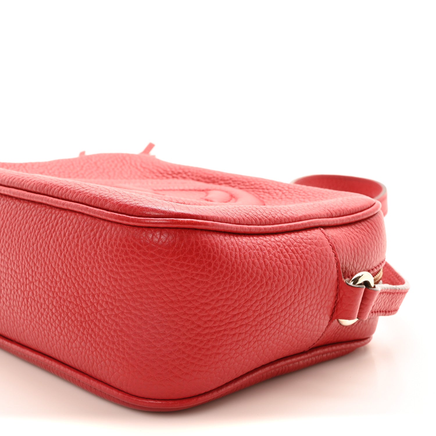 Gucci Pebbled Calfskin Small Soho Disco Bag Vibrant Red 10 of 10