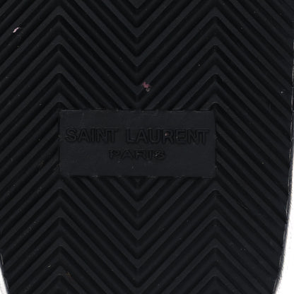 Saint Laurent Lambskin Joan Slide Sandals 40.5 Black 6 of 9