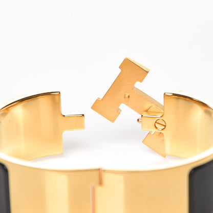 Hermes Enamel Wide Clic Clac H Bracelet PM Black 4 of 4