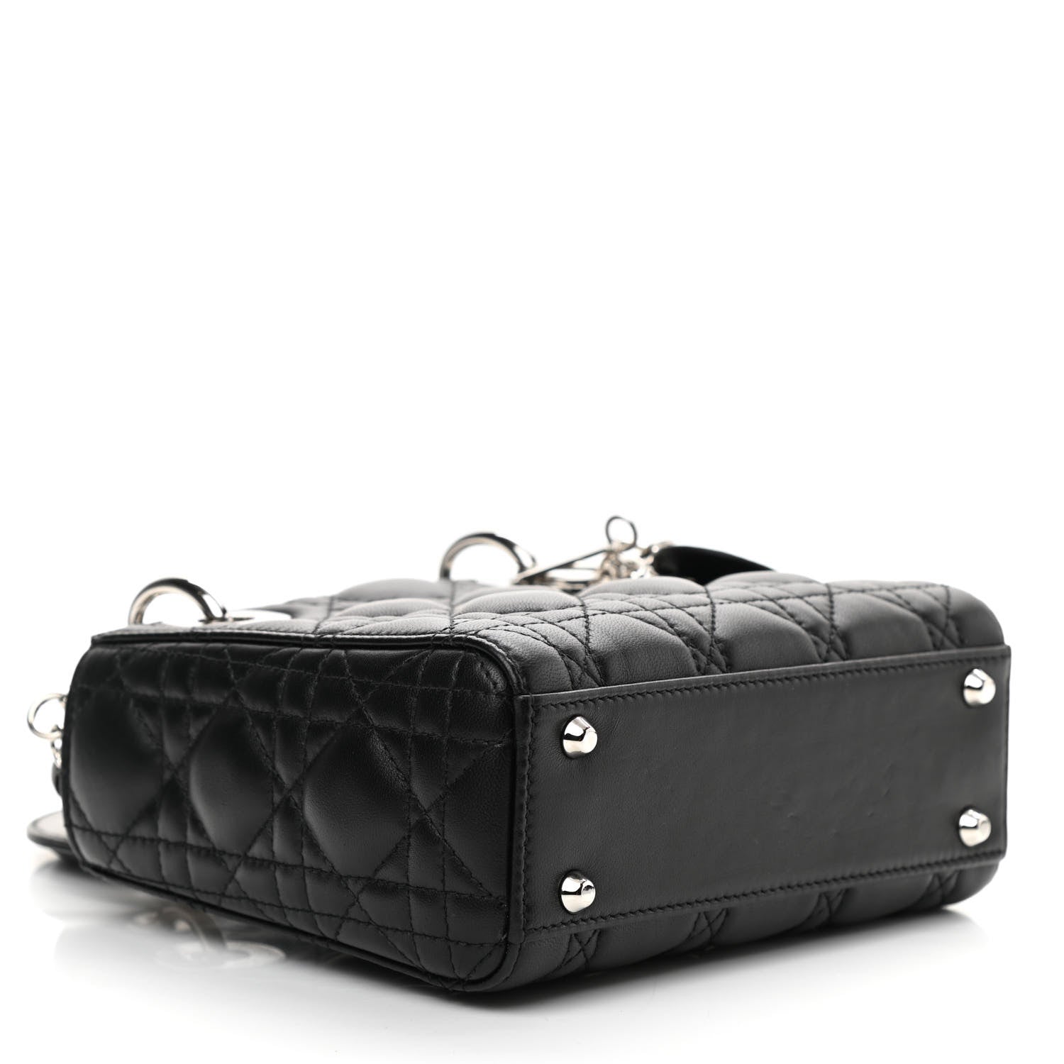 Christian Dior Lambskin Cannage Mini Lady Dior Black 4 of 8