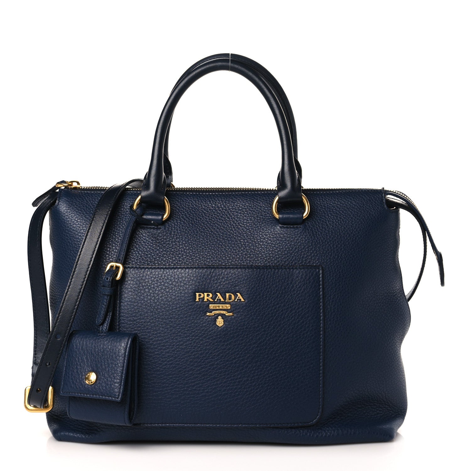 Prada Vitello Phenix Satchel Baltico 1 of 8