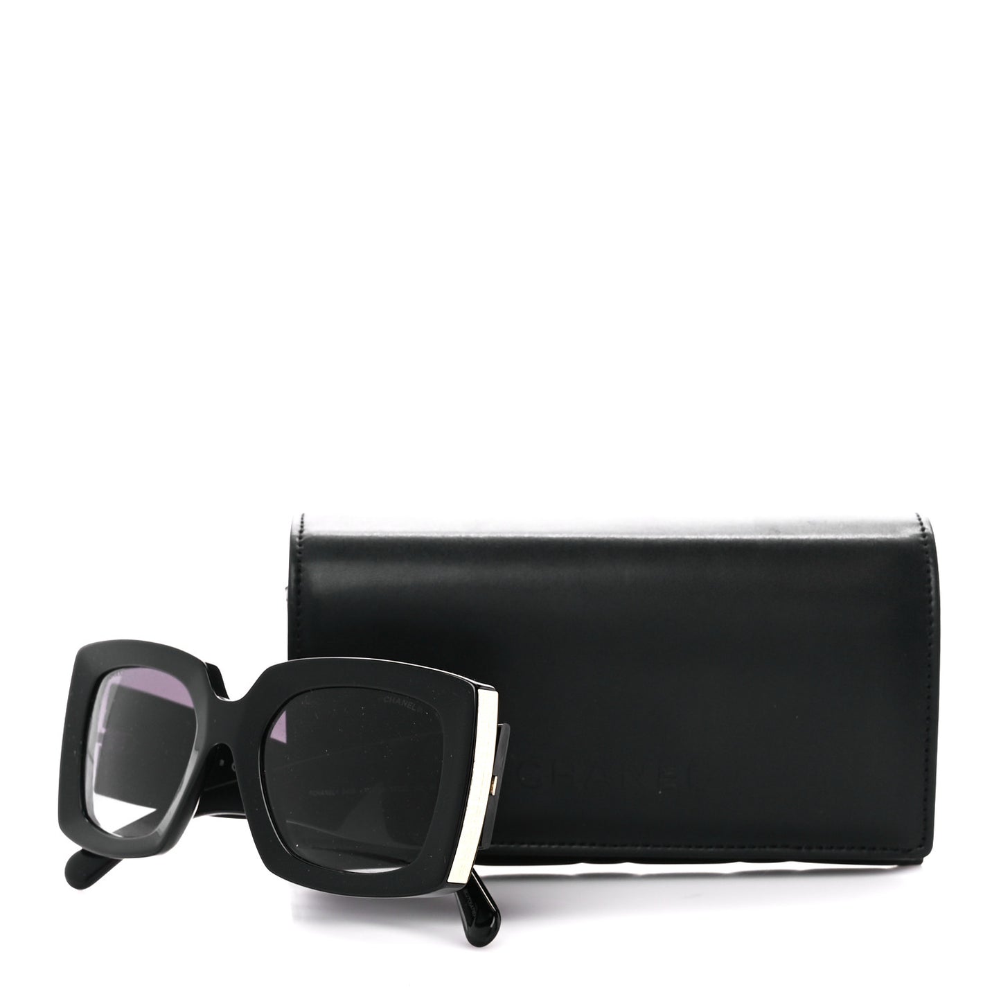 Acetate Rectangle Sunglasses 5435 Black