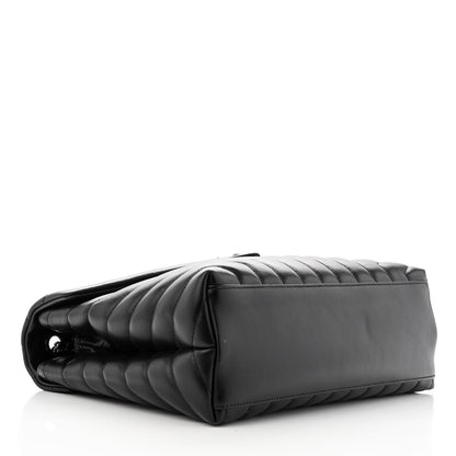 Saint Laurent Calfskin Y Quilted Monogram Monochrome Medium Loulou Chain Satchel Black 3 of 9