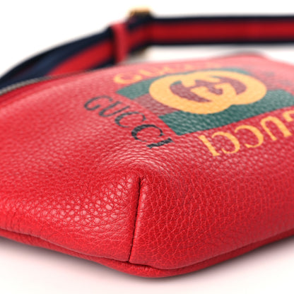 Gucci Grained Calfskin Small Logo Belt Bag Hibiscus Red 8 of 9