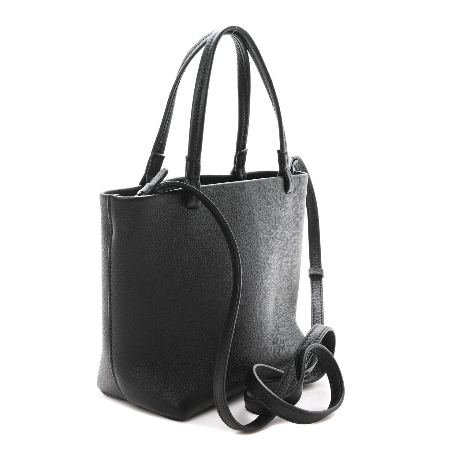 The Row Grained Calfskin Small Park Tote Black 3 of 10