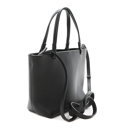 The Row Grained Calfskin Small Park Tote Black 3 of 10