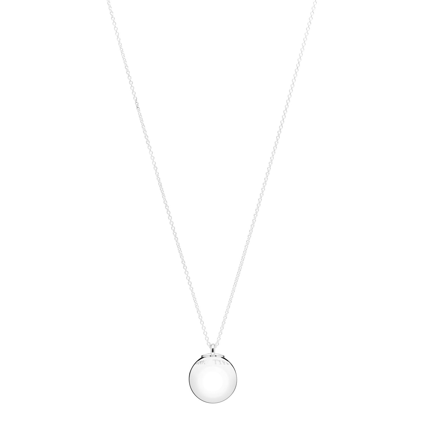 Tiffany Sterling Silver 19mm HardWear Ball Pendant Necklace 1 of 4