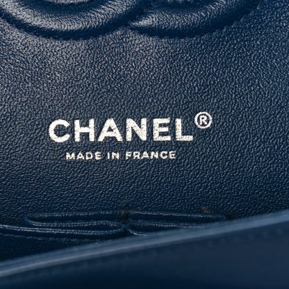 Chanel Lambskin Quilted Medium Double Flap Navy 6 of 9