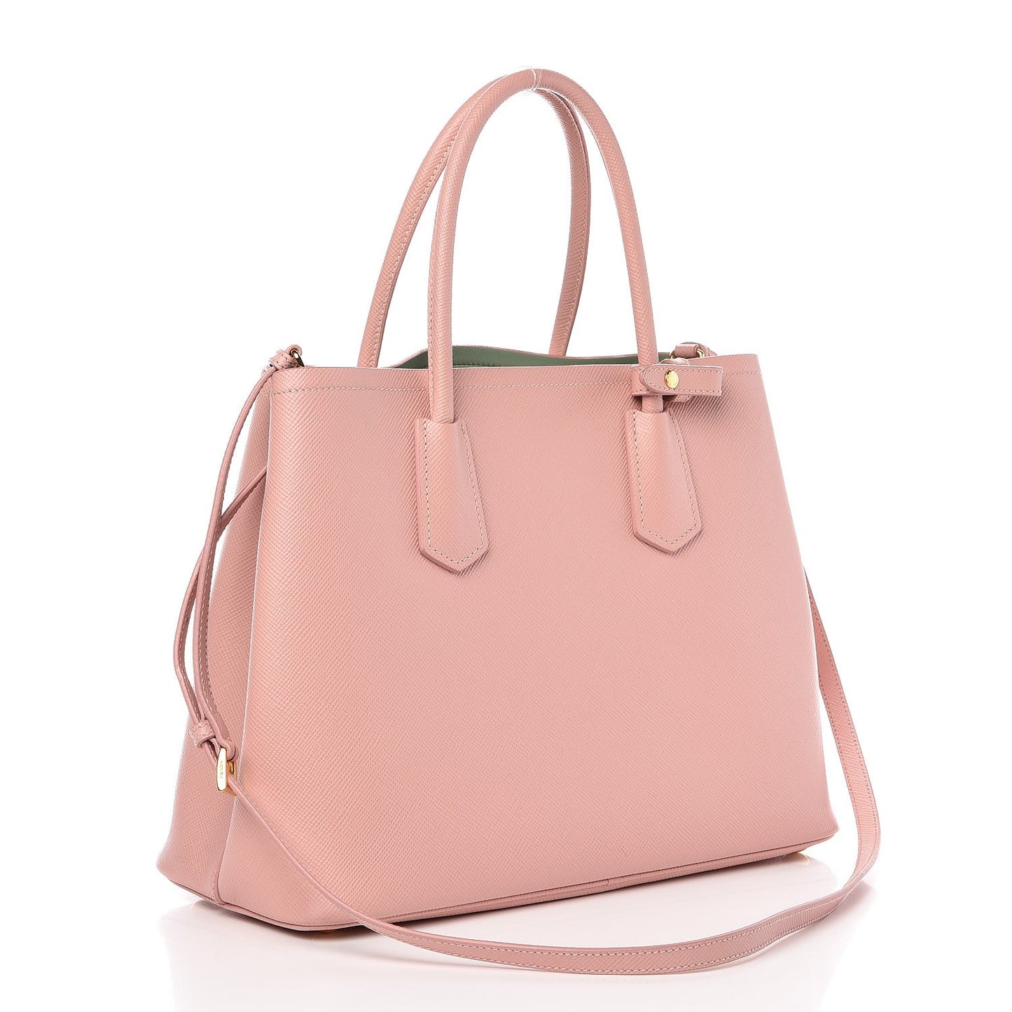 Saffiano Cuir Medium Double Bag Orchidea Acquamarina