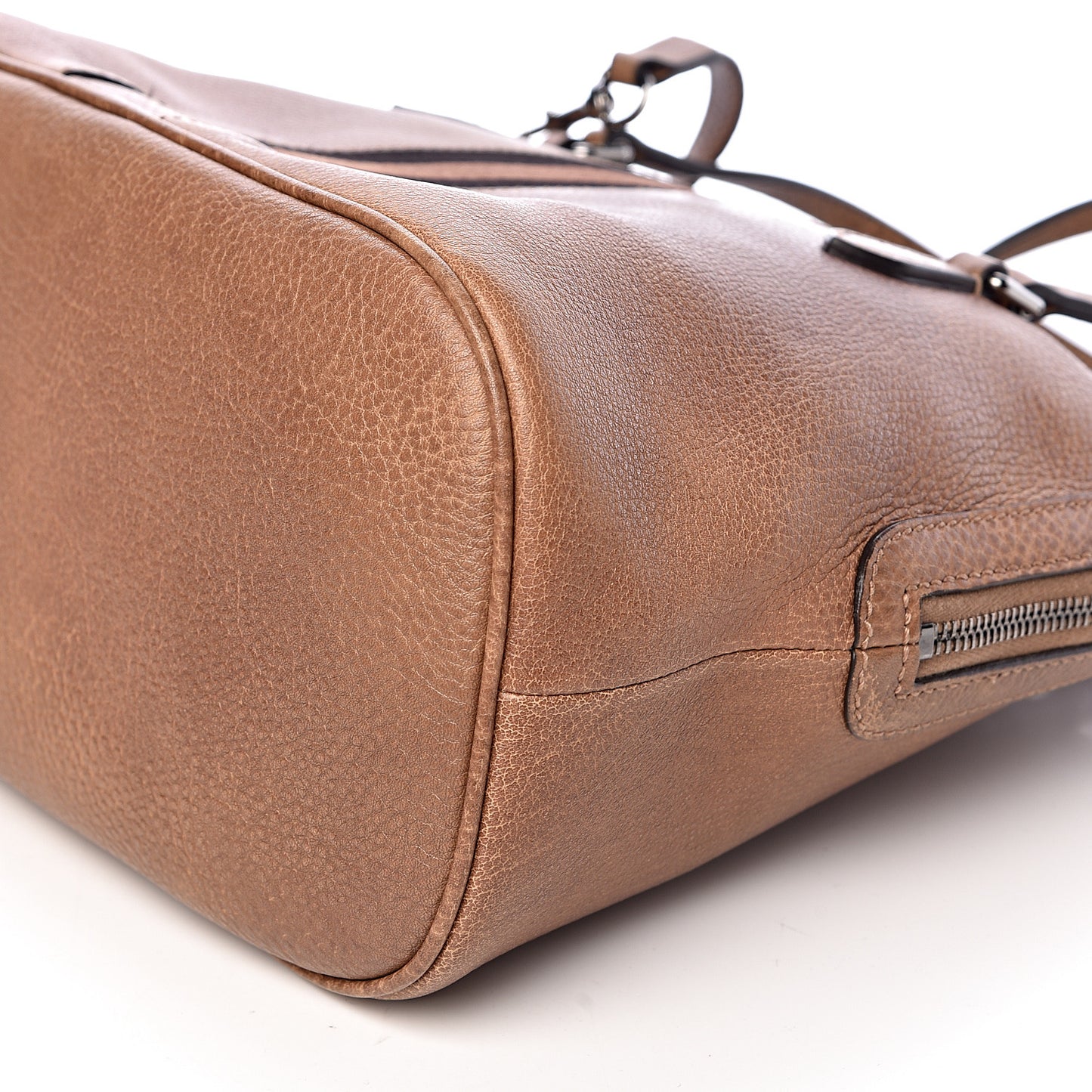 Calfskin Medium Web Dome Bag Brown