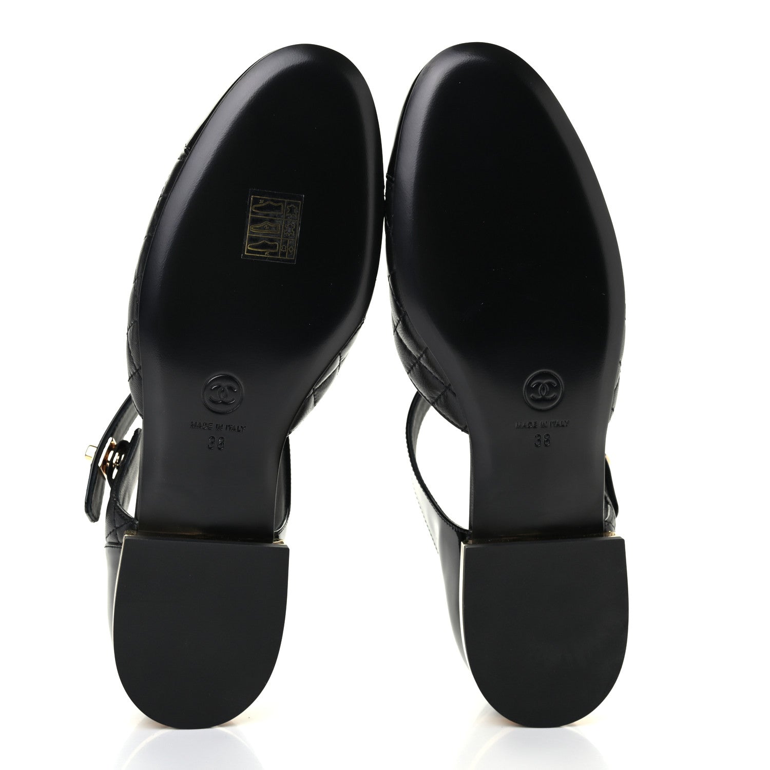 Chanel Patent Lambskin Quilted Cap Toe Ballerina Flats 38 Black 5 of 7