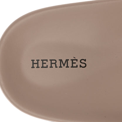 Hermes Calfskin Womens Chypre Sandals 37 Beige Mastic 7 of 10