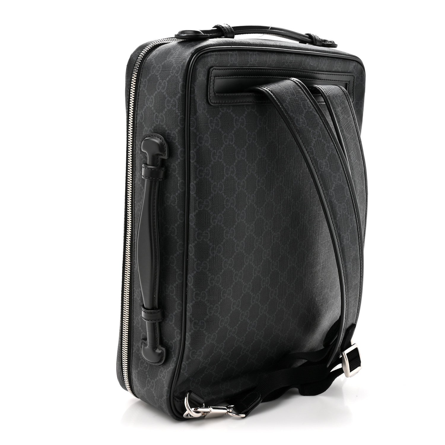 Gucci GG Supreme Monogram Briefcase Backpack Black Grey 1799760