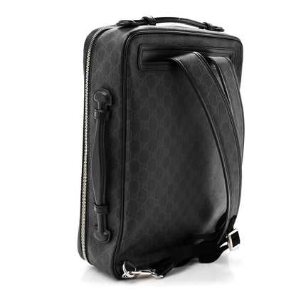Gucci GG Supreme Monogram Briefcase Backpack Black Grey 4 of 20