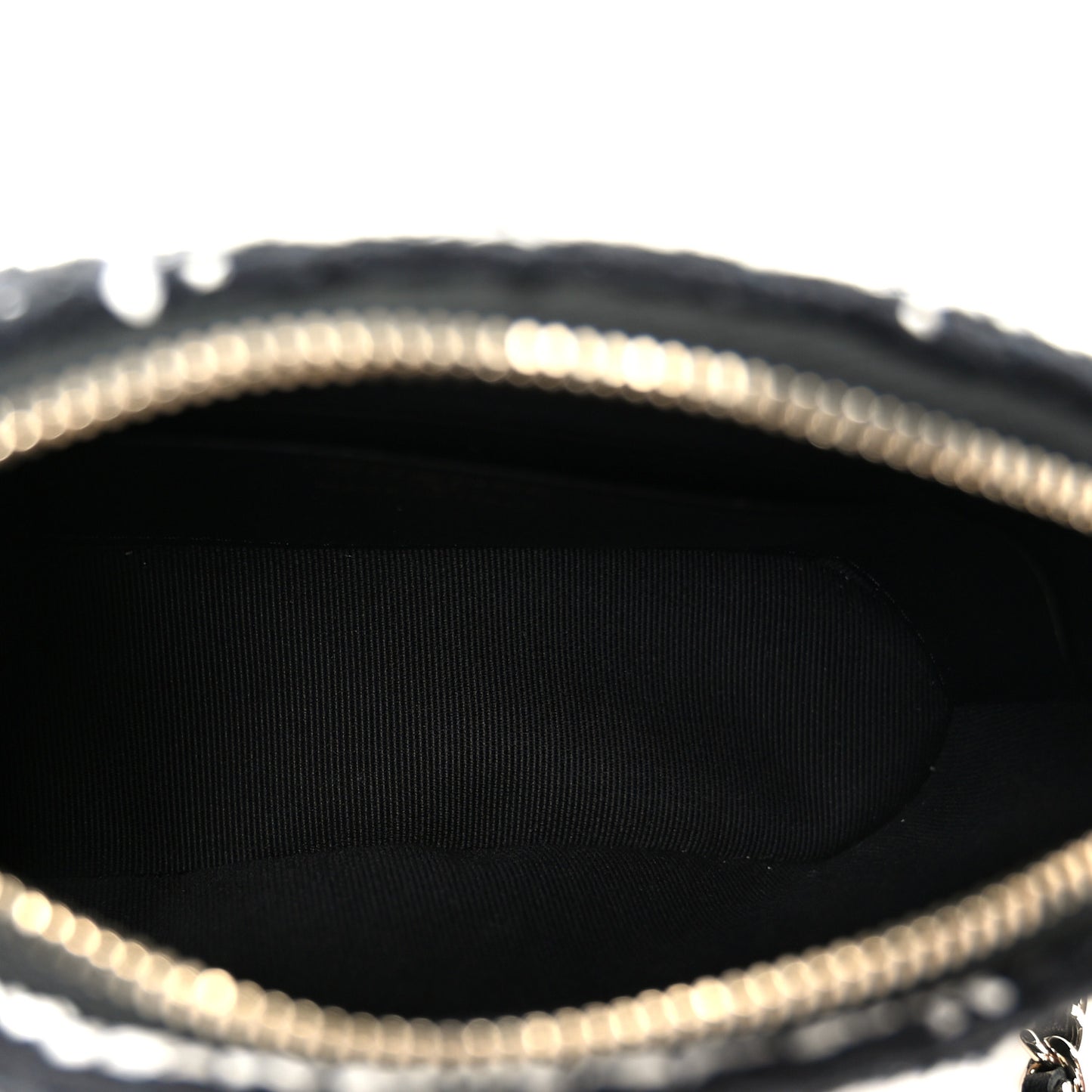 Tweed Quilted Mini Clutch With Chain Black White