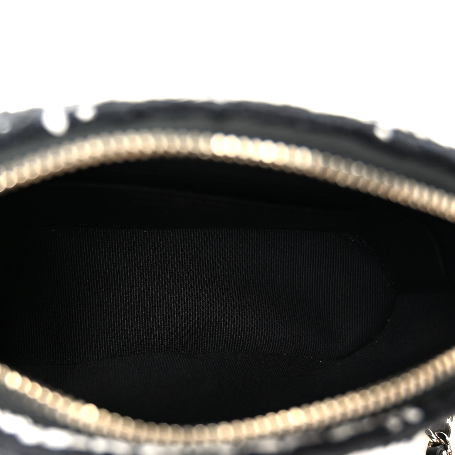Chanel Tweed Quilted Mini Clutch With Chain Black White 5 of 11