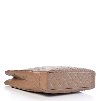 Chanel Caviar Quilted Shopping Tote Dark Beige 4 of 12