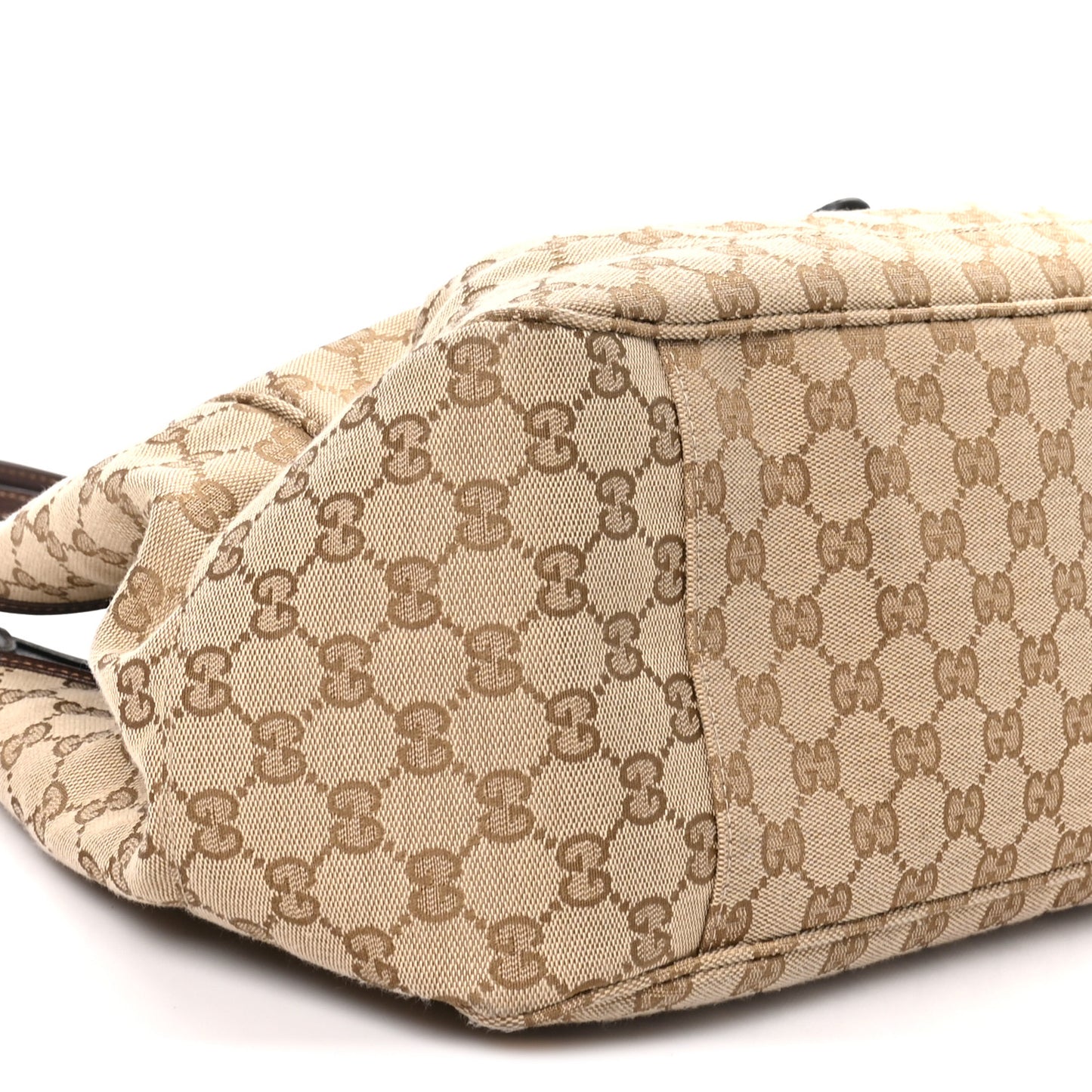 Monogram Calfskin Medium Mercato Tote Sand Dark Brown