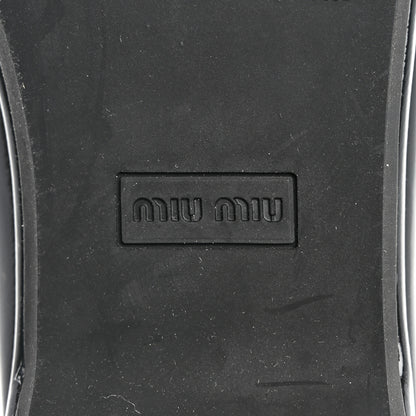 Miu Miu Vernice Soft Pearl Chain Convertible Loafers 39 Black 9 of 11