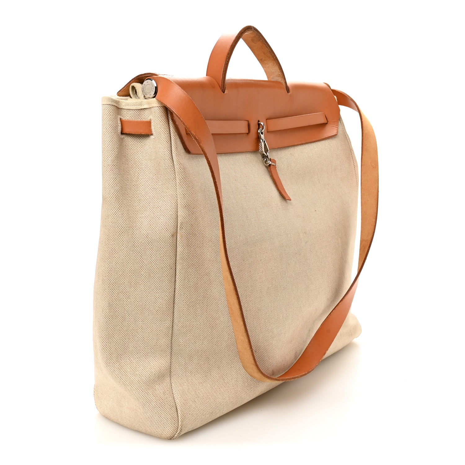Hermes Toile Vache Calfskin Herbag 39 MM Natural 3 of 9