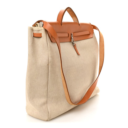 Hermes Toile Vache Calfskin Herbag 39 MM Natural 3 of 9