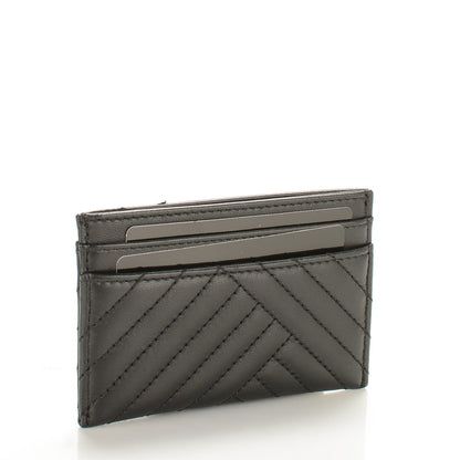 Chanel Lambskin Quilted CC Crossing Card Holder Black 3 of 8